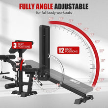 Load image into Gallery viewer, FAGUS H All in One Home Gym System Workout Station with Weight Bench, Black Multi-Function Smithe Machine Power Cage