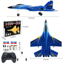 Load image into Gallery viewer, RC Airplane,2.4GHz 2 Channel Remote Control Plane with Gyro Night Lights and 2 Batteries, Easy to Fly