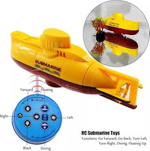 Load image into Gallery viewer, Mini RC Boat Toy Remote Control Tourist Submarine - Yellow