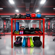 Load image into Gallery viewer, OGODU Commercial Heavy Duty Adjustable Dumbbell Stand & Kettlebell Stand, Adjustable Dumbbell Weight Rack, Kettlebell Storage Rack, Weight Rack for Garage/Home Gym/Commercial with Non-Slip Base, Anti-Tip Safety & Space-Saving Design, Weight Capacity 500/6