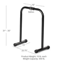 Load image into Gallery viewer, Titan Fitness Dip Bars, Freestanding Paralettes, Adjustable Height Dip Station