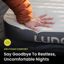 Load image into Gallery viewer, Luno AIR+Foam PRO Camping Mattress - Tall | Universal Fit | Hybrid Foam + Air Mattress