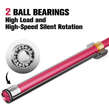 Load image into Gallery viewer, RitFit Elite 7ft Olympic Barbell, Robust 45lb Barbell for Weightlifting and Powerlifting, Superior Olympic Bar with Exceptional 500lbs Load Capacity, Weight Bar for 2” Standard Plates Sliver/Pink
