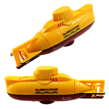 Load image into Gallery viewer, Mini RC Submarine Toy Remote Control Boat Underwater Electric Diving Water Fish Tank Kids Birthday Gift (Yellow)