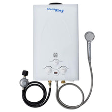 Load image into Gallery viewer, Flame King Portable Tankless Water Heater Propane Gas 10L 2.64 GPM at 68,000 BTU, Outdoor Instant Hot Water Shower for RV, Camping, Farm, Cabins