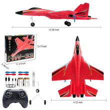 Load image into Gallery viewer, RC Airplane,2.4GHz 2 Channel Remote Control Plane with Gyro Night Lights and 2 Batteries, Easy to Fly for Adults, Beginners and Kids Toy
