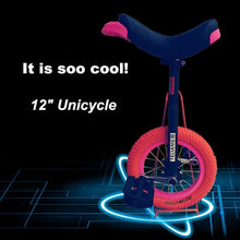 Load image into Gallery viewer, Wheel Unicycles Kids Trainer Unicycle, Small 12" Unicycle, for Beginners Starter Uni-Cycle, Outdoor Indoor Sports Entertainment Fun, Balance Training