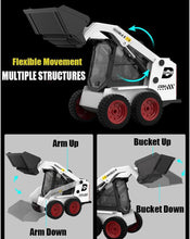 Load image into Gallery viewer, RC Skid Steer Loader 1/14 11 Channel Remote Control Bulldozer Crawler with Lights Sound 2.4G Full Function RC Front Loader Tractor Excavator