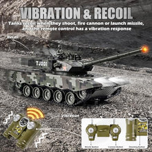 Load image into Gallery viewer, Supdex 1/24 RC Battle Tank Set, Remote Control US M1A2 Abrams and Chinese Type 99 Model Tank That Shoots