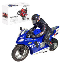 Load image into Gallery viewer, RC Dual-Motor Electric Two-Wheel Self-Balancing Motorcycle Model, 1/6 Scale 2.4GHz Motorcycle Model (RTR Version/Blue)