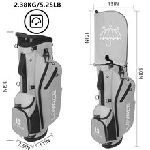Load image into Gallery viewer, LOVACE 14-Way Golf Stand Bag, Lightweight Golf Bag with Stand for Men and Women (Grey)