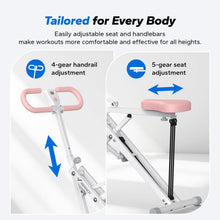 Load image into Gallery viewer, Squat Machine, MERACH R07 2 in 1 Squat Rowing Machine - Pink