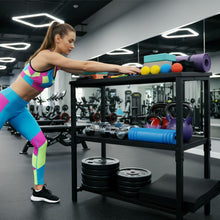 Load image into Gallery viewer, Commercial Heavy Duty Adjustable Dumbbell Stand & Kettlebell Stand, Adjustable Dumbbell Weight Rack, Kettlebell Storage Rack, Weight Rack for Garage/Home Gym/Commercial with Non-Slip Base, Anti-Tip Safety & Space-Saving Design, Weight Capacity 500/600/800