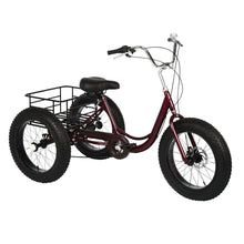 Load image into Gallery viewer, 20 Inch Fat Tire Adult Tricycles 3 Wheel Bikes 7 Speed Adult Trikes Three-Wheeled Cruiser for Seniors, Women, Men