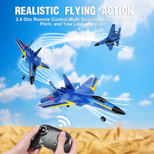 Load image into Gallery viewer, RC Airplane,2.4GHz 2 Channel Remote Control Plane with Gyro Night Lights and 2 Batteries, Easy to Fly