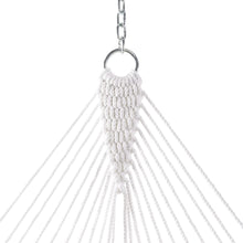 Load image into Gallery viewer, Original Pawleys Island Deluxe White DuraCord Rope Hammock – 13 ft. x 60 in., 2-Person, 450 lb Capacity, Oak Spreader Bar, Zinc-Plated Hardware, Handcrafted in the USA