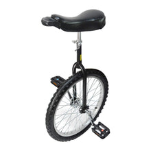 Load image into Gallery viewer, 20" Inch Unicycle Classic Black One Wheel Bike with Anti-Skid Alloy Rim and Pedal Adjustable Height Cycling for Kids Adults Beginner