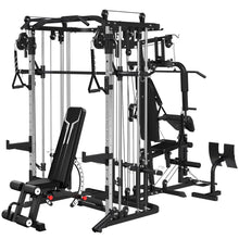 Load image into Gallery viewer, FAGUS H All in One Home Gym System Workout Station with Adjustable Weight Bench- Black