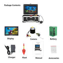Load image into Gallery viewer, LCD HD 7in Waterproof Underwater Fishing Camera System Depth Detection