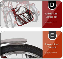 Load image into Gallery viewer, Adult Tricycle - 3 Wheel Bikes for Adults Shopping Tricycle for Adult 3 Wheel Bicycle, Three Wheels Cycling Pedal Trikes with Cart