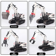 Load image into Gallery viewer, 4 in 1 Remote Control Excavator with Grab Drill Metal Shovel, 22 Channel Full Functional Construction Tractor