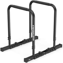 Load image into Gallery viewer, SPORTSROYALS DP2 Dip Station Adjustable Dip Bar(black)
