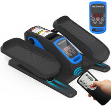 Load image into Gallery viewer, Under Desk Elliptical Machine, Electric Elliptical Leg Exerciser for Senior, Quiet and Compact Electric Seated Pedal Exerciser for Home with Monitor, Remote Control and 12 Adjustable Speeds (Blue)