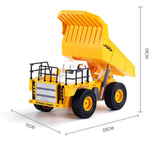 Load image into Gallery viewer, Remote Control Dump Truck Toy, 6 Channel 2.4Ghz RC Construction Vehicles, Heavy Duty Metal Remote Control Truck