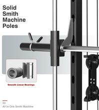Load image into Gallery viewer, DONOW Smith Machine with Weight Stacks, Multi Function Home Gym System -A DN-DS938T Steel Stacks
