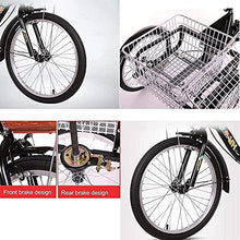 Load image into Gallery viewer, Adult Tricycle - 3 Wheel Bikes for Adults Shopping Foldable Tricycles for Adult 1 Speed 20 Inch Three Wheel Bike