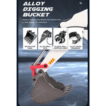 Load image into Gallery viewer, 4 in 1 Remote Control Excavator with Grab Drill Metal Shovel, 22 Channel Full Functional Construction Tractor