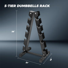Load image into Gallery viewer, RITFIT Rubber Hex Dumbbells Set with Rack, 180-780LB Heavy-Duty Cast Iron Core, Knurled Chrome Handle, Space-Saving Storage Rack for Home Gym Strength Training
