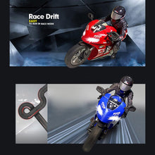 Load image into Gallery viewer, RC Mini Stunt Drift Motorcycle Model, 1/6 Scale 2.4GHz RC Dual-Motor Electric Two-Wheel Self-Balancing Motorcycle Model