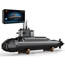 Load image into Gallery viewer, Nuclear Submarine Building Sets - Military Submarine Toys with Lights, WW2 History Collectible Home Decor Battleship Construction Set