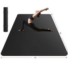 Load image into Gallery viewer, HAPBEAR Extra Large Yoga Mat - 78"x54"x6mm (1/4 inch), Non-Slip, Durable, Eco-Friendly, Thick Wide Exercise Mat for Home Workouts, Yoga, Pilates, Stretching, Meditation (Barefoot Exercise)