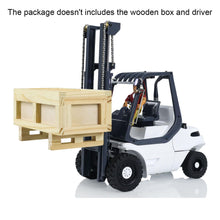 Load image into Gallery viewer, Metal 1/14 RC Hydraulic Forklift Wheeled Transfer Car Hydraulic System RTR Construction Vehicles Motor (White and Grey)