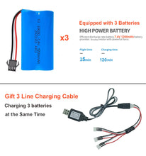 Load image into Gallery viewer, 1/16 RC Rock Crawler 4x4 Truck with 3 Upgraded 1200mah Battery 2.4GHz Remote Control Off-Road Pick-up RTR for Men (Blue)