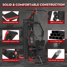 Load image into Gallery viewer, Multifunctional Home Gym Station, Home Gym Workout Exercise Equipment -Red