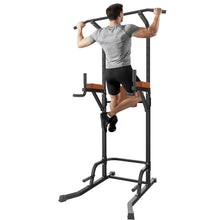 Load image into Gallery viewer, Power Tower Pull Up Station for Home Gym, Dip Station with Splayed H-Shaped Base, 440LBS Capacity