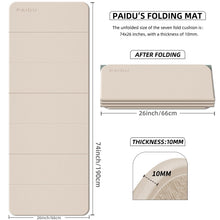 Load image into Gallery viewer, PAIDU Foldable Fitness Yoga Mat | 2/5" (10MM) Extra Thick | SGS Certified Non-Slip TPE | 75x26
