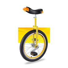 Load image into Gallery viewer, Q20" Professional Chrome Wheel Unicycle Leakproof Butyl Tire Wheel Cycling Outdoor Sports Fitness Exercise,Yellow,20"