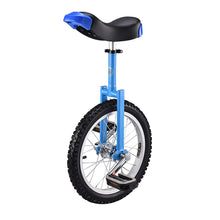 Load image into Gallery viewer, Classic Unicycle, Unicycle for Kids, Mountain Tire Cycling Self Balancing Exercise Bikes Outdoor Sports Fitness Exercise, Blue,24"