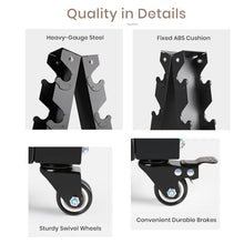 Load image into Gallery viewer, LIONSCOOL Premium Solid Steel Dumbbell Rack Stand Only, (Medium, 300 LBS)