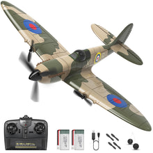 Load image into Gallery viewer, HAWK'S WORK 3 Channel RC Plane Spitfire Fighter, Remote Control Warbird Ready to Fly
