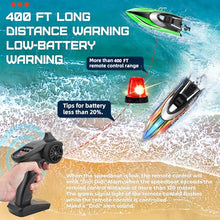 Load image into Gallery viewer, BEZGAR Remote Control Boat, 2 Pack12 inch RC Boat with Case– Auto-Flip, 30 KPH Fast Speed, 8-Shaped Mode & LED Lights