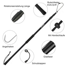 Load image into Gallery viewer, KOMCLUB 157.48" Telescopic Fishing Gaff, Long Sharp Hand Fish Gaff