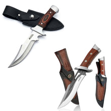 Load image into Gallery viewer, Omesio Fixed Blade Knife with Sheath Set Hunting Knife Full Tang Bushcraft Knives Skinning Knife Deer Hunting Knives, Big Camping Outdoor