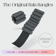 Load image into Gallery viewer, Bala Bangles Wrist & Ankle Weights for Women & Men - 2 lb Adjustable Weighted Bands - Charcoal