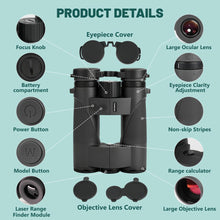 Load image into Gallery viewer, YINMONE 10x42 Laser Rangefinder Binoculars for Hunting Range Finder 2500Yds
