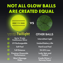 Load image into Gallery viewer, Volvik Vivid Twilight Glow in the Dark Golf Balls (Flashlight Combo Pack, Orange)